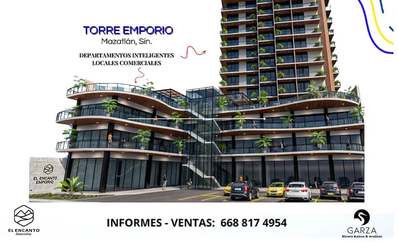 DEPARTAMENTOS Y LOCALES COMERCIALES EL ENCANTO EMPORIO EN MAZATLAN SIN