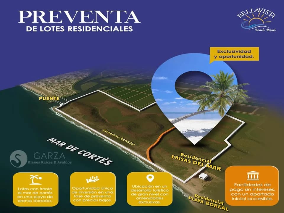 TERRENOS RESIDENCIALES BRISAS DEL MAR (PLAYA BUENAVISTA GUASAVE SIN)